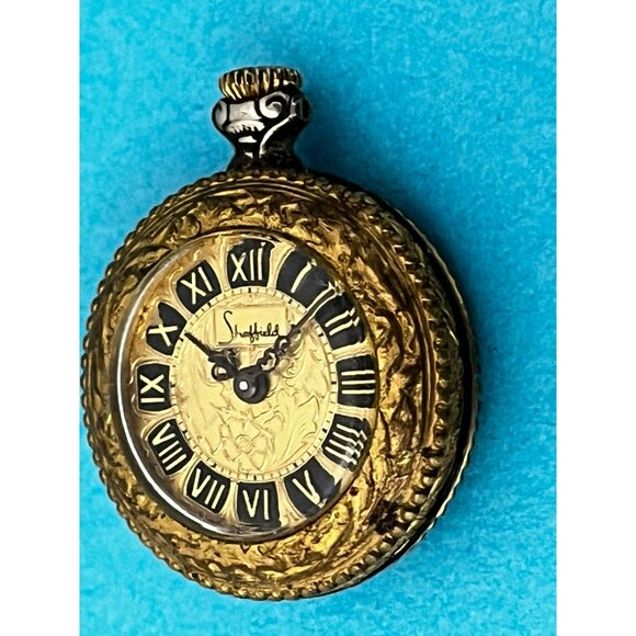 Vintage Womens Sheffield Swiss Made Gold Tone Pocket Watch - Manual Wind 4 repai main image 3